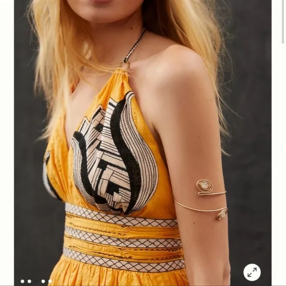 Anthropologie Mini Sleek and Sophisticated Trendy Dress with Plunging V-neck - Picture 7 of 7